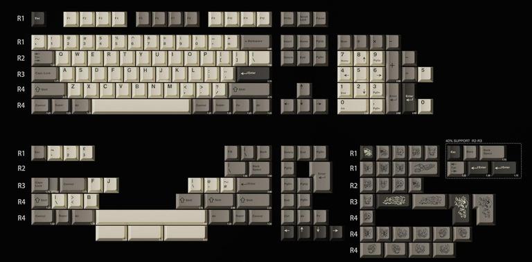 GoMaster-Fossil (IC) - Keycap interest check cover image featuring GoMaster Fossil, Fossil keycap set, fossil-inspired keyboard, PBT keycaps, Cherry profile keycaps, dye-sublimation keycaps, mechanical keyboard IC, affordable keycap set, ancient fossil theme, GoMaster keyboard accessories