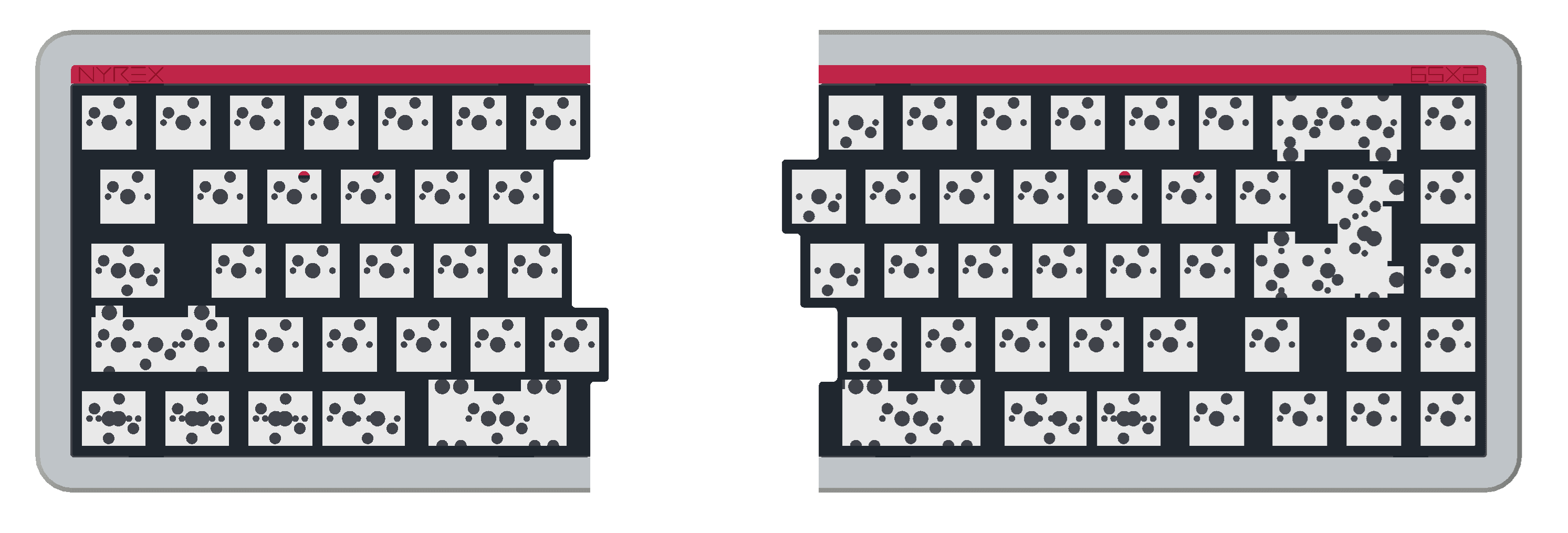 65X2 (IC) - Keyboard interest check cover image featuring 65X2, split keyboard, wireless keyboard, staggered layout, mechanical keyboard, group buy