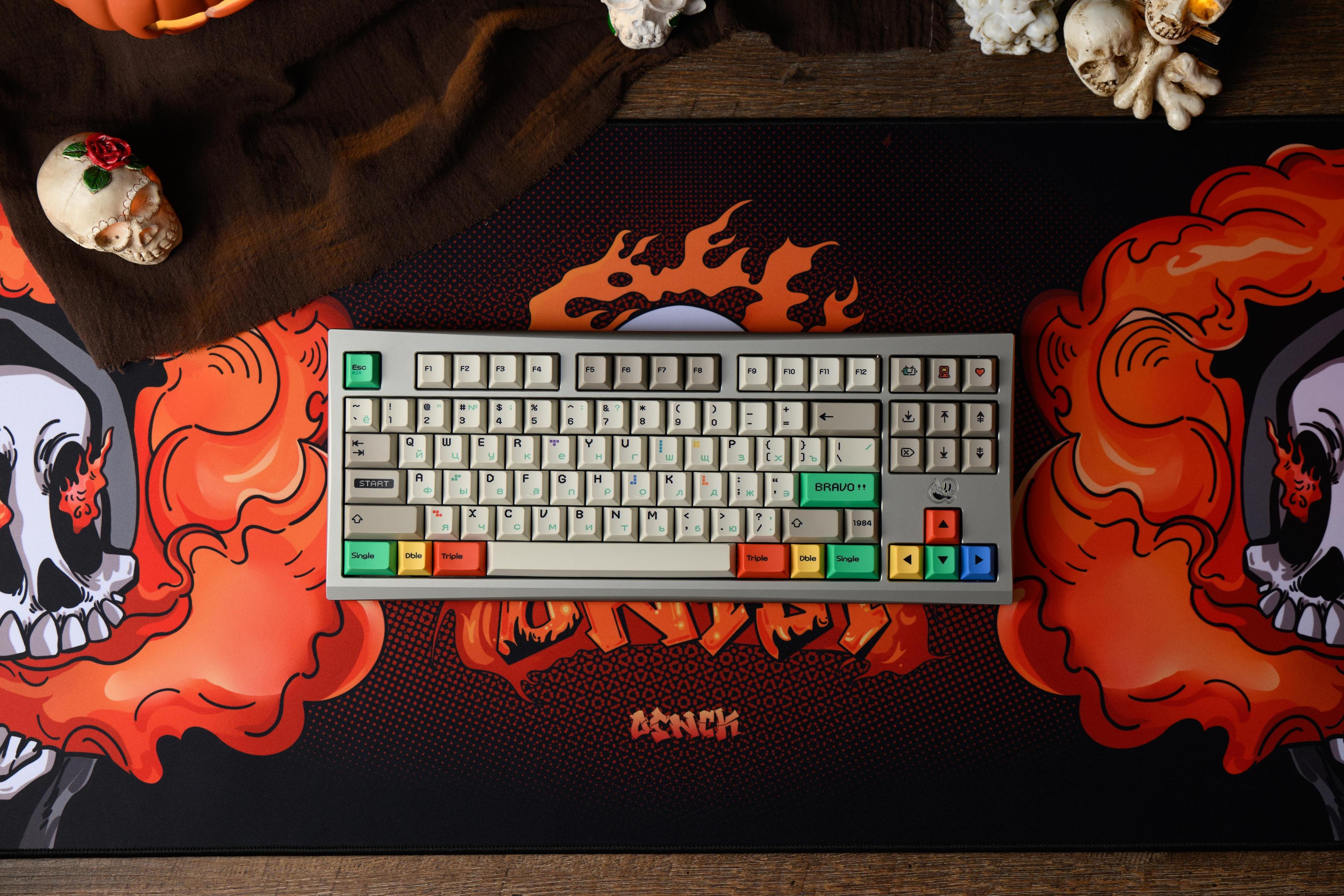 Onibi (GB) - Keyboard group buy cover image featuring Onibi, TKL keyboard, Serajiman, Japanese folklore, custom keyboard, group buy, KBDFans