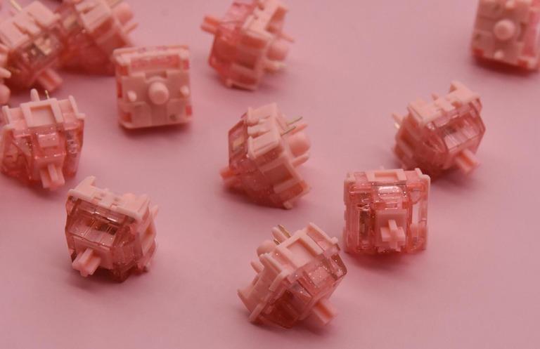 HMX Jammy Linear Switch - Switches group buy cover image featuring HMX Jammy, linear switch, mechanical keyboard, P4 housing, PA12 housing, POM stem, heavy spring, factory lubed, Unikeys, keyboard enthusiasts.