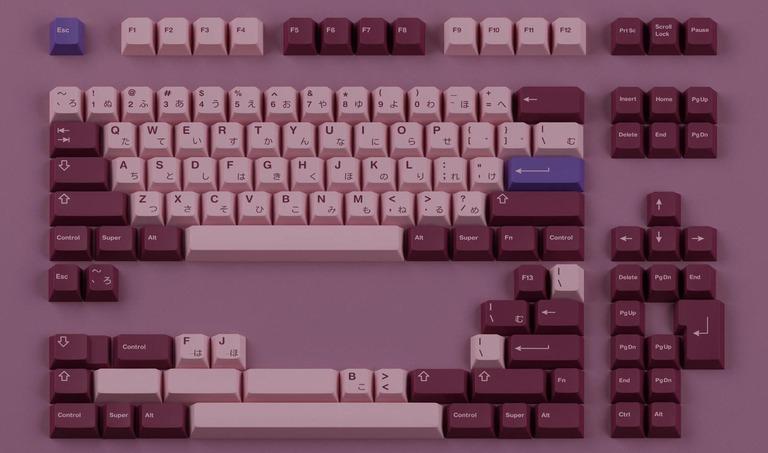 GMK Blossom (GB) - Keycap group buy cover image featuring GMK Blossom, Japanese nature, keyboard kits, base kit, novelties kit, accent kit, numpad kit, Vala Supply, DeskHero, Mykeyboard, zFrontier, DailyClack, proto[Typist]