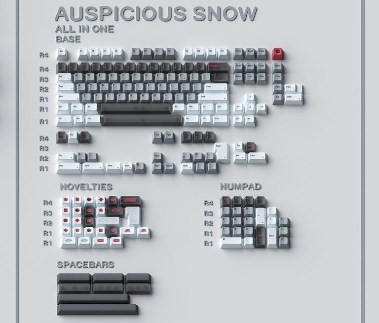 AUSICIOUS SNOW Keycaps (GB)