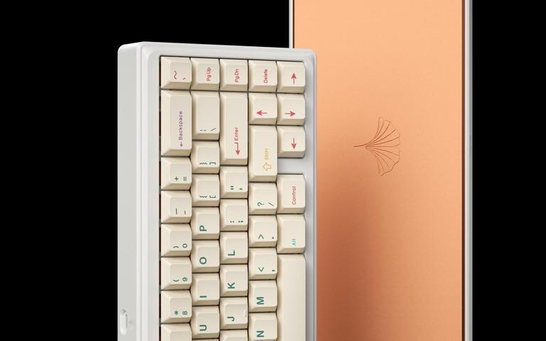 Ginkgo65 (IC) - Keyboard interest check cover image featuring Ginkgo65, keyboard, IC, prototype, E-white, Copper, groupbuy, gasket mount, M•ONE, aluminum, Wuque Studio
