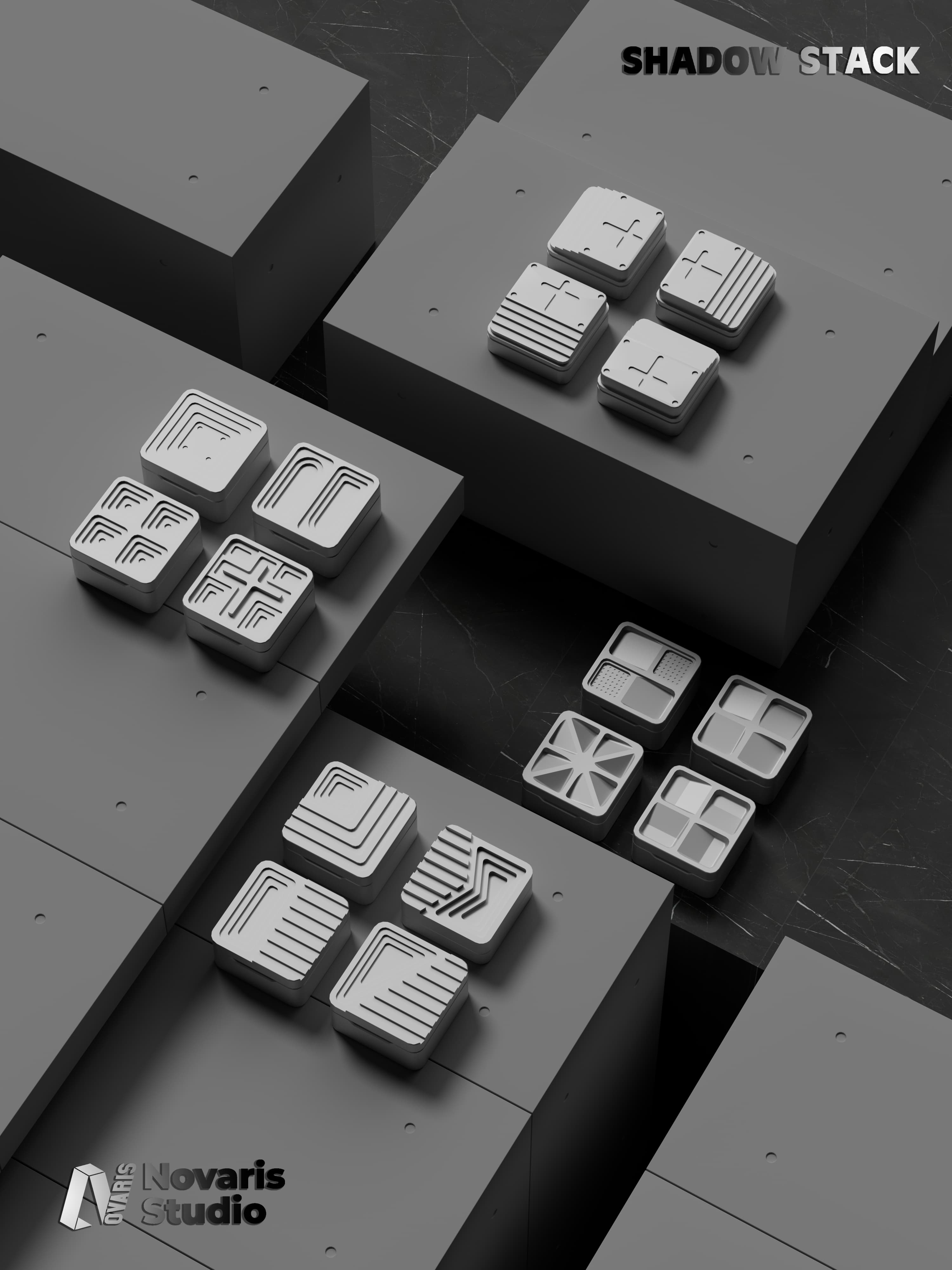ShadowStack Metal Artisan Keycap Set - Keycap