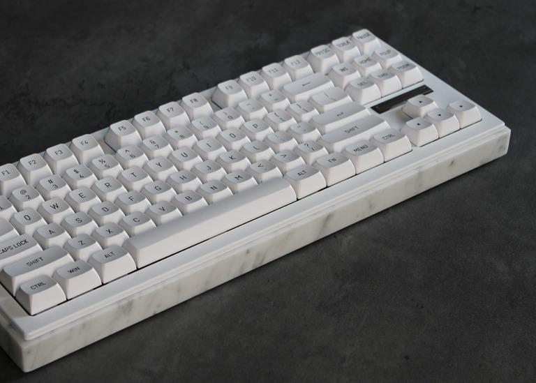 Carrara Marble Keyboard - Osidian TKL