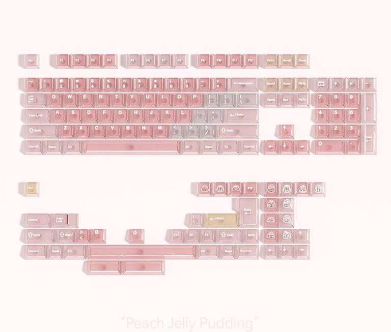 Peach Jelly Pudding Keycaps (IC)