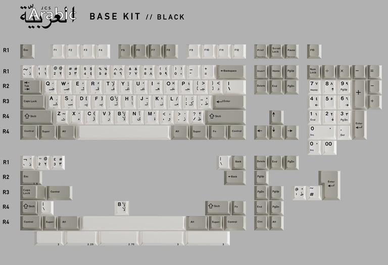 JCS Arabic (GB) - Keycap group buy cover image featuring JCS Arabic, Arabic keycaps, dyesub PBT, Cherry profile, UK ISO, Sandkeys, Keygem, Prototypist, Cafege, Otakeebs, Deskhero, Mecha Store, PlayKeyboard, Leekbros.