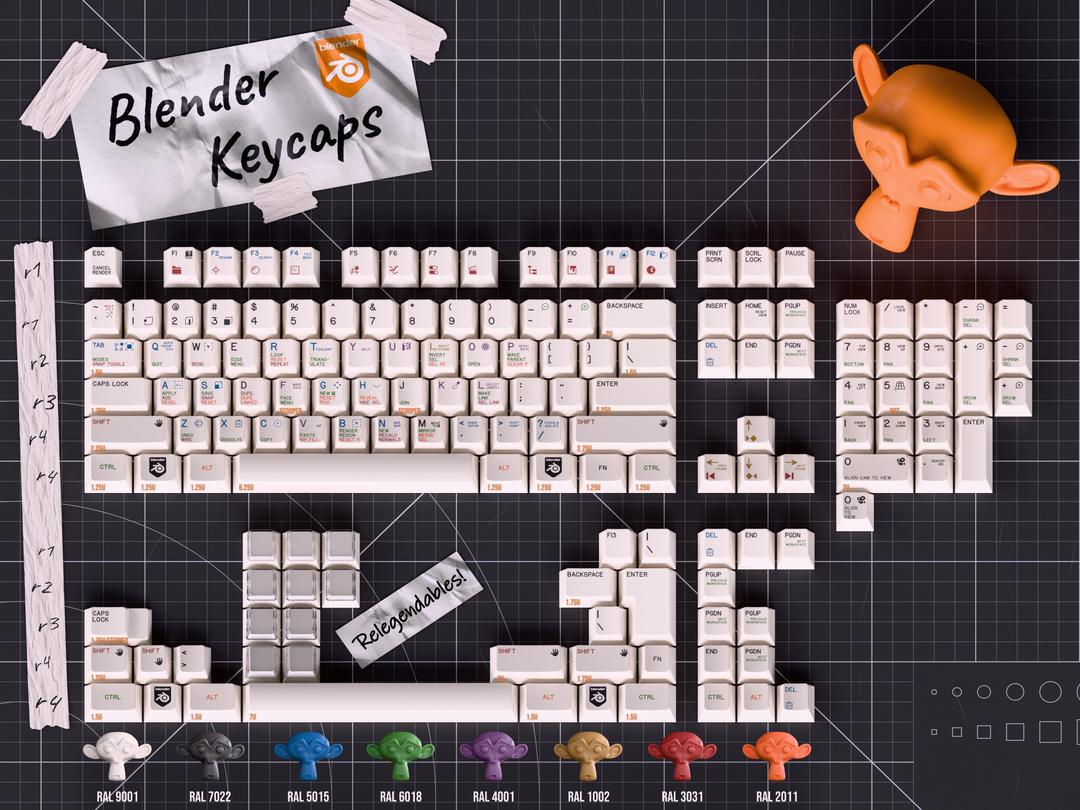 Blender Shortcut Keycaps (GB)