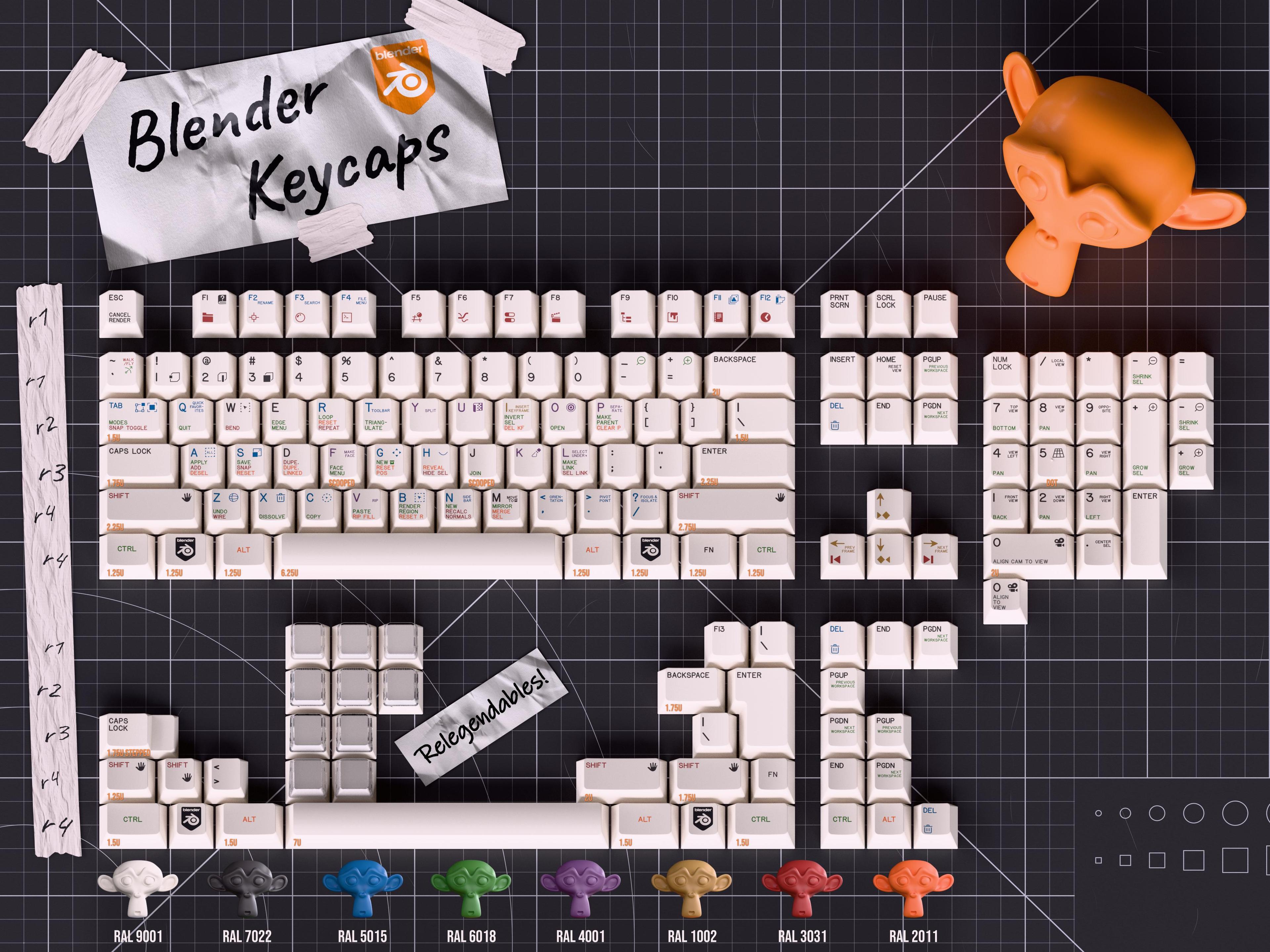 Blender Shortcut Keycaps (GB)
