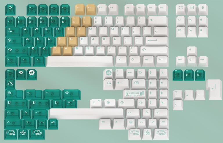Domikey Salt Lake (IC) - Keycap interest check cover image featuring Domikey Salt Lake, translucent ABS, keyboard design, keycaps, 句Studio, Salt Lake inspiration