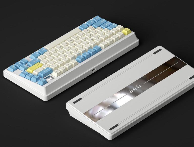 Dolphins75 (IC) - Keyboard interest check cover image featuring Dolphins75, Velocifire, 75% keyboard, mechanical keyboard, knife lab, custom keyboard, pre-stock, anodization, CNC, gasket-foam mount, QMK, VIA, ANSI layout, ISO layout, hotswap PCB
