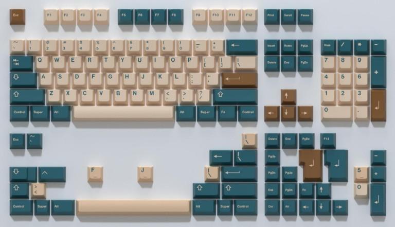 GMK Earth Tones (GB) - Keycap group buy cover image featuring GMK Earth Tones, group buy, keycaps, keyboard, base kit, oxidane kit, baybayin kit, novelties, custom keyboards