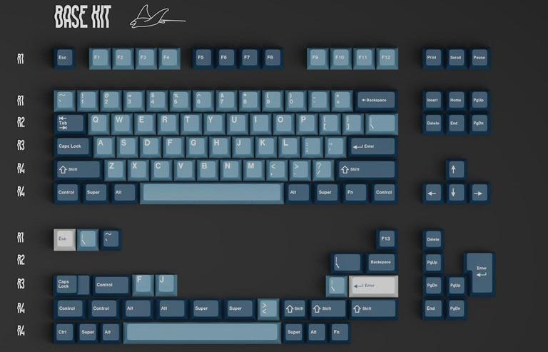 GMK Manta (GB) - Keycap group buy cover image featuring GMK Manta, Manta Ray, keycap set, group buy, keyboard accessories, Kono, mykeyboard, iLumkb, zFrontier, Deskhero, Daily Clack