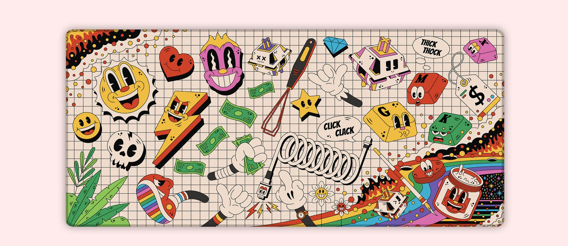 Rubberhose Keyboard Parts Deskpads (GB)