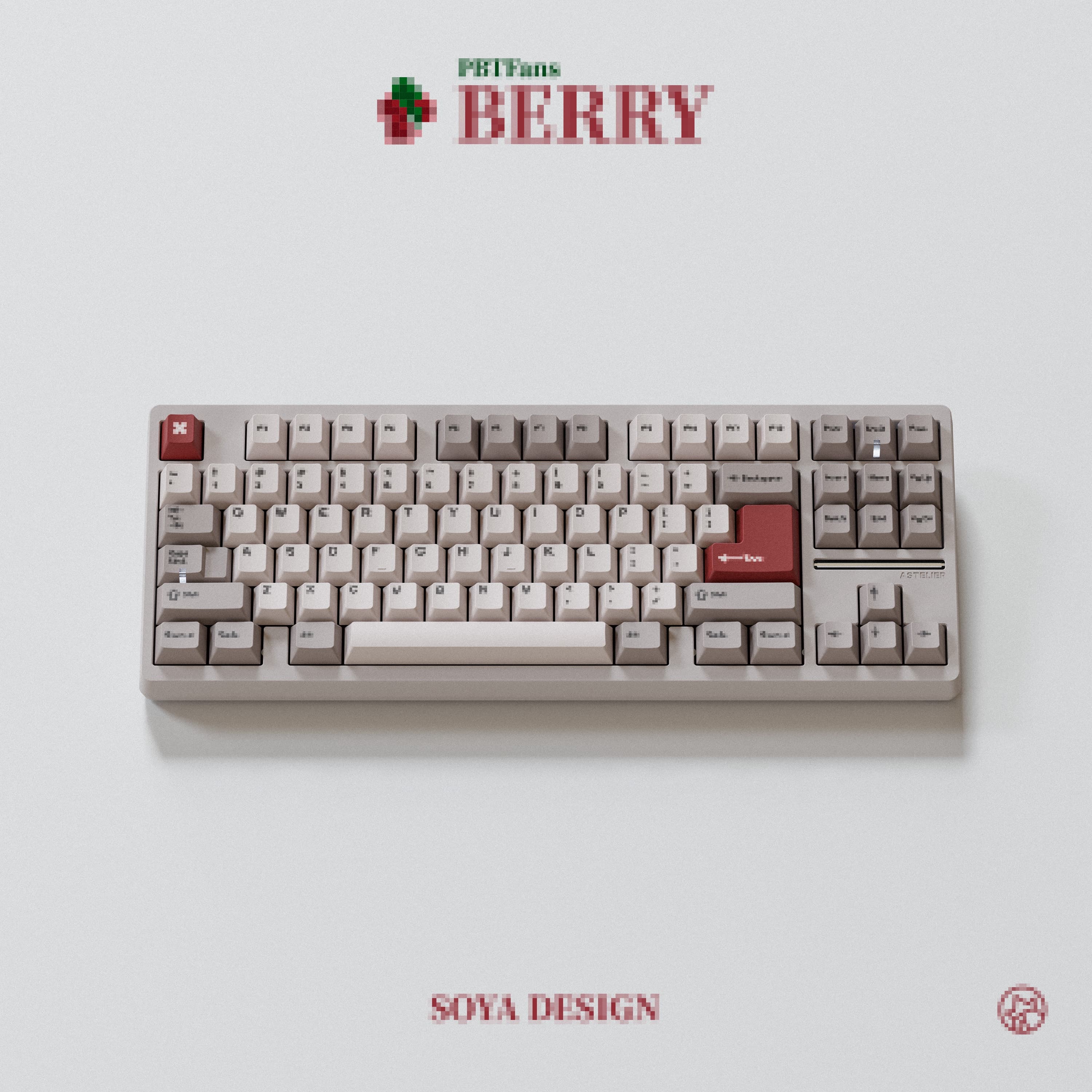 PBTFans Berry -Beige- Keycaps - Gallery image 2 showing project details