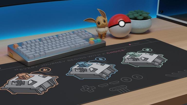 Journey Deskmat (IC) - Deskmats & Accessories interest check cover image featuring Journey deskmat, Nintendo Gameboy, Pokemon, mechanical keyboard, nostalgia, pixel gaming, 8bit, design, collaboration