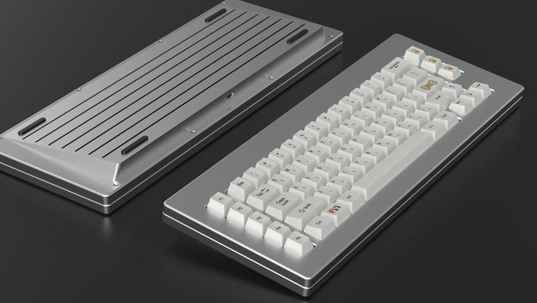 Class 65 - Keyboard group buy cover image featuring Class65, MMStudio, keyboard, FCFS sale, Gameboy inspiration, Florian Renner, exploded 65 column, macro column, soft typing experience, hidden brass weight, customizable plates, Centered USB-C Port