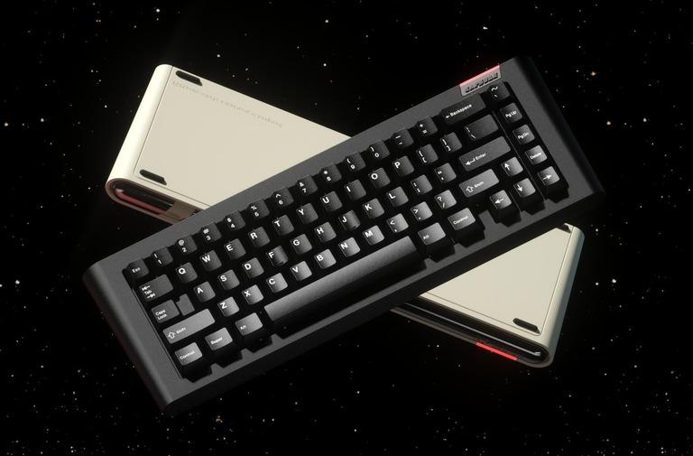 Pixelspace Capsule 65% (IC) - Keyboard interest check cover image featuring Capsule, Pixelspace, 65% keyboard, sci-fi design, ClickClack, custom keyboard, hot swappable PCB, Poron foam, RGB, USB-C, aluminum case, sale plan