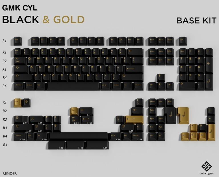 GMK CYL Black & Gold (IC)