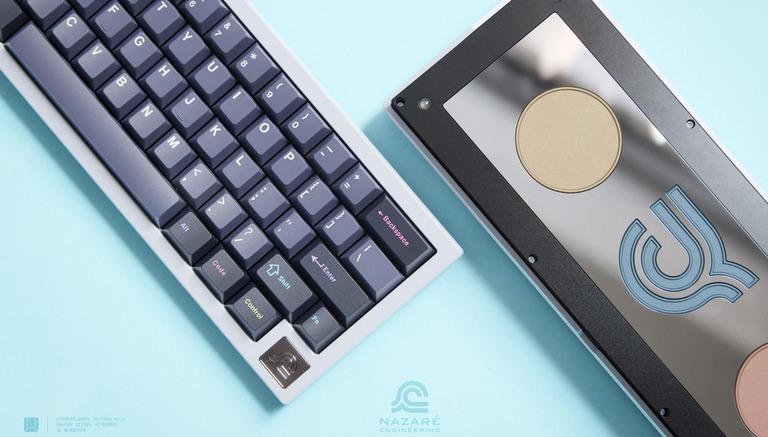 Nazaré 1-60 (GB) - Keyboard group buy cover image featuring Nazaré Engineering, Nazaré 1-60, keyboard design, gasket mount system, aluminum case, premium keyboard, innovation