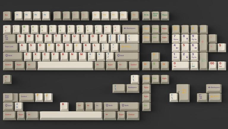 GMK Handarbeige+ - Keycap group buy cover image featuring GMK Handarbeige, group buy, keycap set, keyboard, GMK Handarbeit, vendors, pricing, kitting, Geon Works, cloning