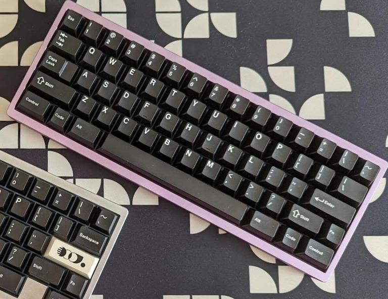 Nice60 (IC) - Keyboard interest check cover image featuring Nice60, keyboard, seamless wedge, oring mount, top mount, mechanical keyboard, low angle, travel-friendly, wrist-friendly, Noxary, OTD 356 mini, aluminum, brass, typing sound, typing feel