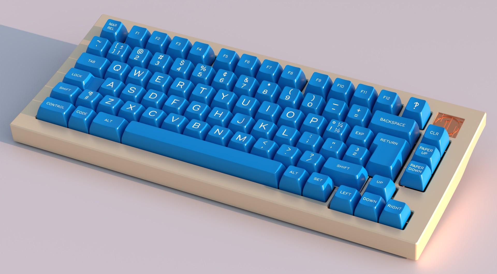 SA Selectresque (GB) - Keycap group buy cover image featuring SA Selectresque, IBM Selectric, keycaps, group buy, typewriter, signature plastics