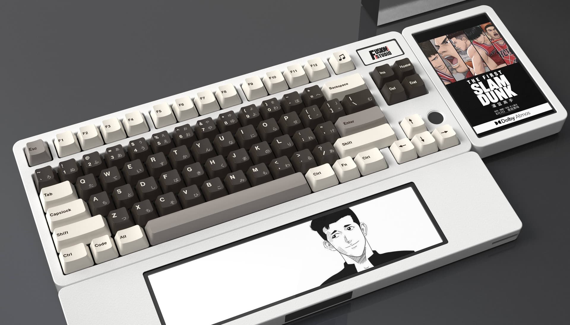 75% Layout Keyboard with Built-in Touch PC Second Screen