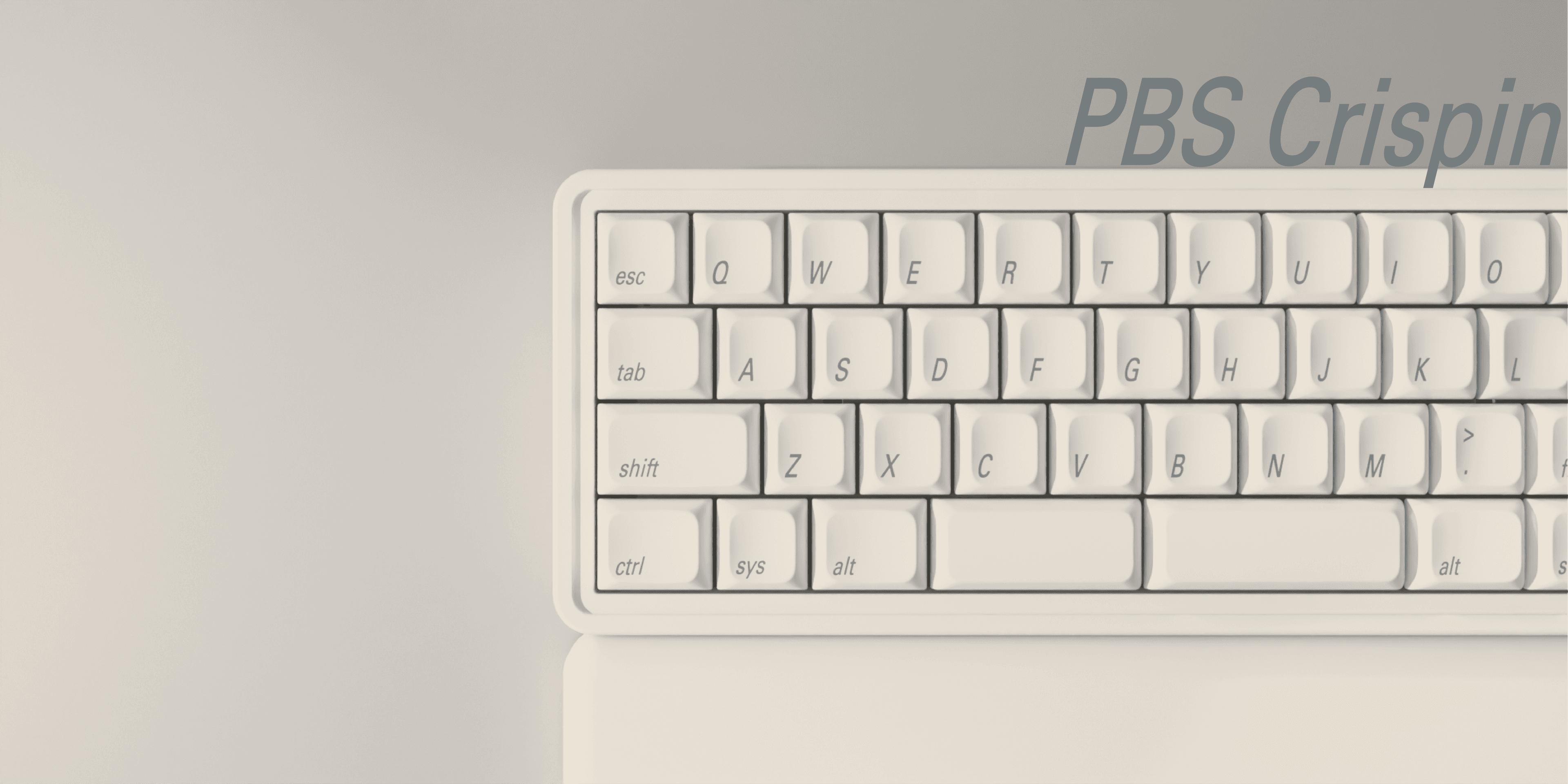 PBS Crispin (GB) - Keycap group buy cover image featuring PBS Crispin, group buy, keycap set, PBT, dye sublimation, comfortable profile
