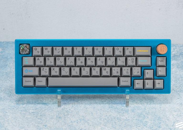 Paintbrush (GB) - Keyboard group buy cover image featuring Paintbrush, 45% keyboard, mechanical keyboard, custom keyboard, exploded escape, rotary encoder, gasket mount, copper weight, solder PCB, hotswap PCB, QMK, VIA