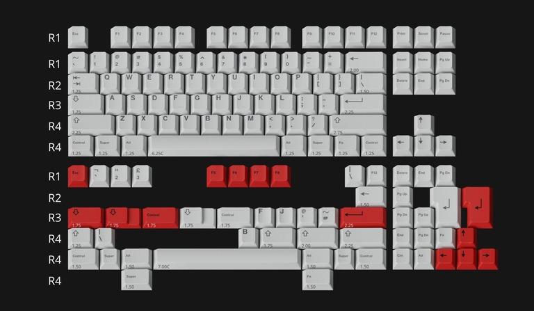 WS Grey Ghost (IC) - Keycap interest check cover image featuring WS Grey Ghost, group buy, Enterprise, Wuque Studio, aircraft carrier, dye sub pbt, Mekibo, keyboard kits, naval vessel