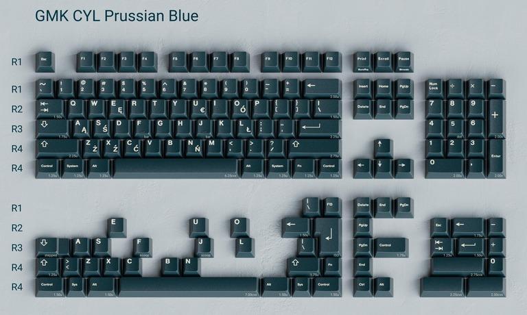 GMK CYL Prussian Blue (GB)