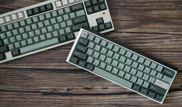 Domikey Silent Forest (GB) - Keycap group buy cover image featuring Domikey, Silent Forest, iNKY Studio, keycaps, group buy, KPREPUBLIC, desk mat, double-shot alpha, triple-shot alpha, numpad, ISO, spacebars