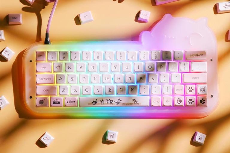 Epomaker Mini Cat 64 Kit (IC) - Keyboard interest check cover image featuring Epomaker, Mini Cat 64, hot swappable, acrylic, RGB, mechanical keyboard, DIY kit, 60% layout, VIA compatible, USB-C