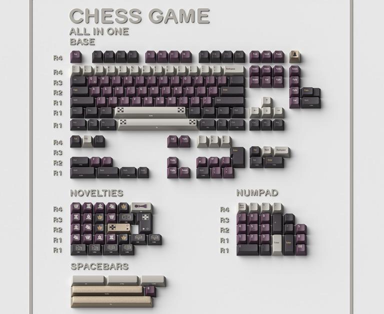 ALOHAKB ChessGame Purple Theme Key Cap (GB)