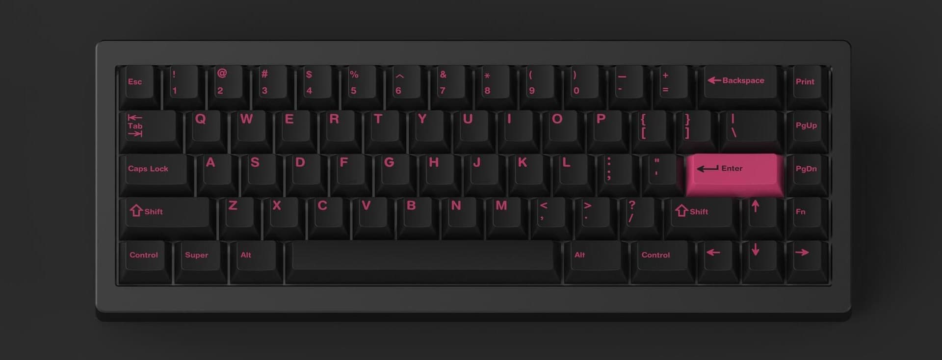 GMK Pink on Black