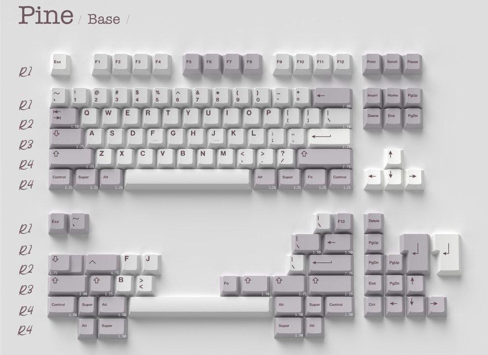 ePBT Winter Breath (IC) - Keycap interest check cover image featuring ePBT Winter Breath, keyset, group buy, kitting, deskmat, collaboration, Julie Audet, pine forest, Cherry MX switches, ANSI enter novelty, Wuque Studio, Cannon Keys, PBT material