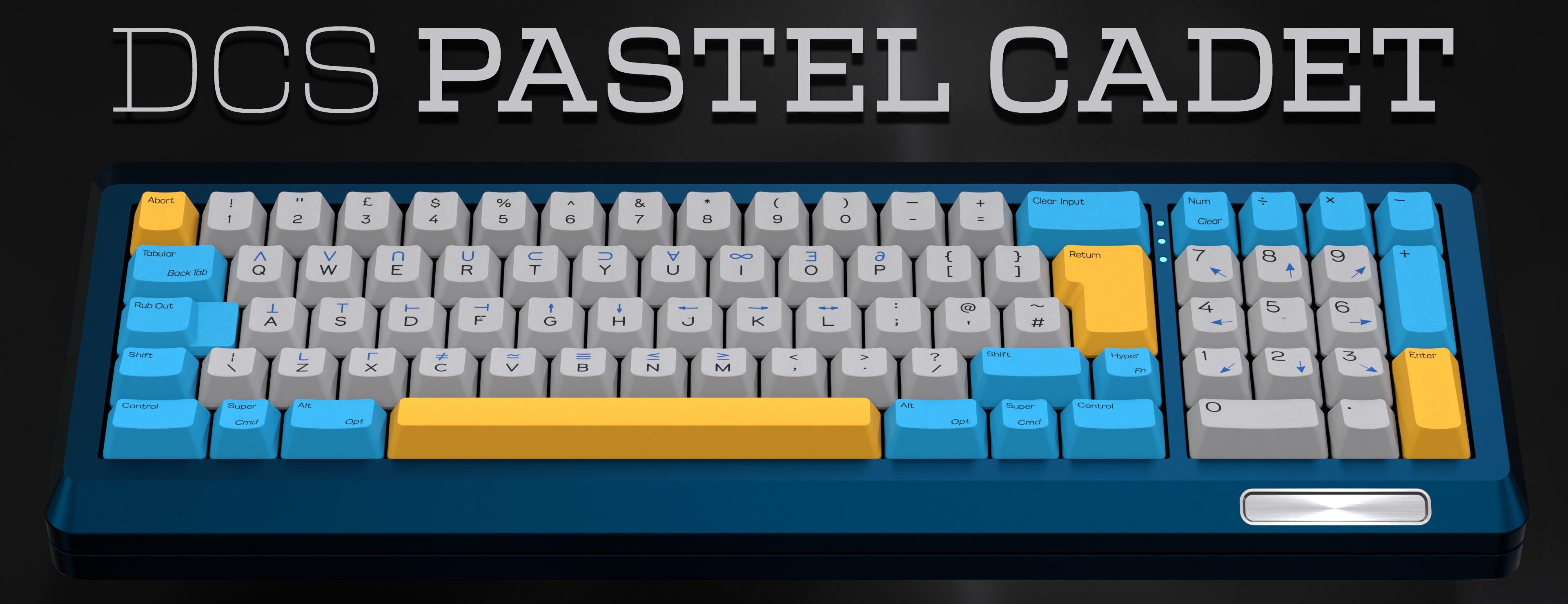 DCS Pastel Cadet (IC) - Keycap interest check cover image featuring DCS, Pastel Cadet, keycap set, dyesub, PBT, ABS spacebars, group buy, mechanical keyboard