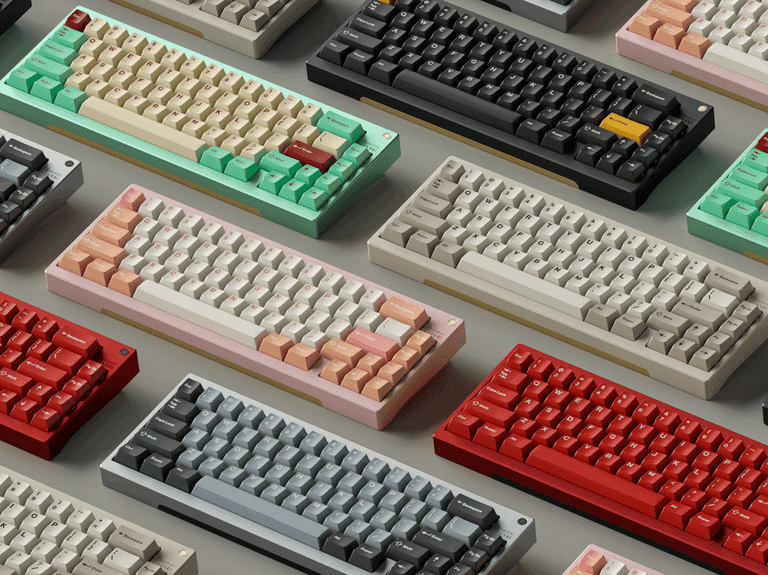 Time65 by Fox Lab - Keyboard group buy cover image featuring Time65, Fox Lab, mechanical keyboard, custom keyboard, 65% keyboard, cyberpunk, vintage, top mount, leaf spring plate, dial design, limited group buy