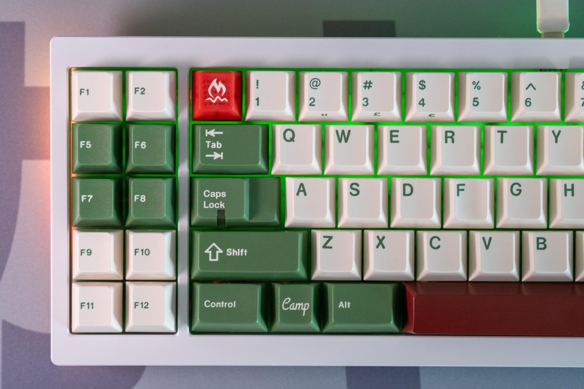 BOCC - Keyboard group buy cover image featuring BOCC, keyboard, unique layout, non-traditional mounting, PC version, aluminium version, Vickrey Auction, QMK compatible, customization
