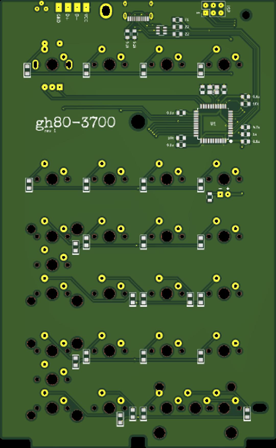 Cherry Numpad Replacement PCB, GH80-3700 (IC)
