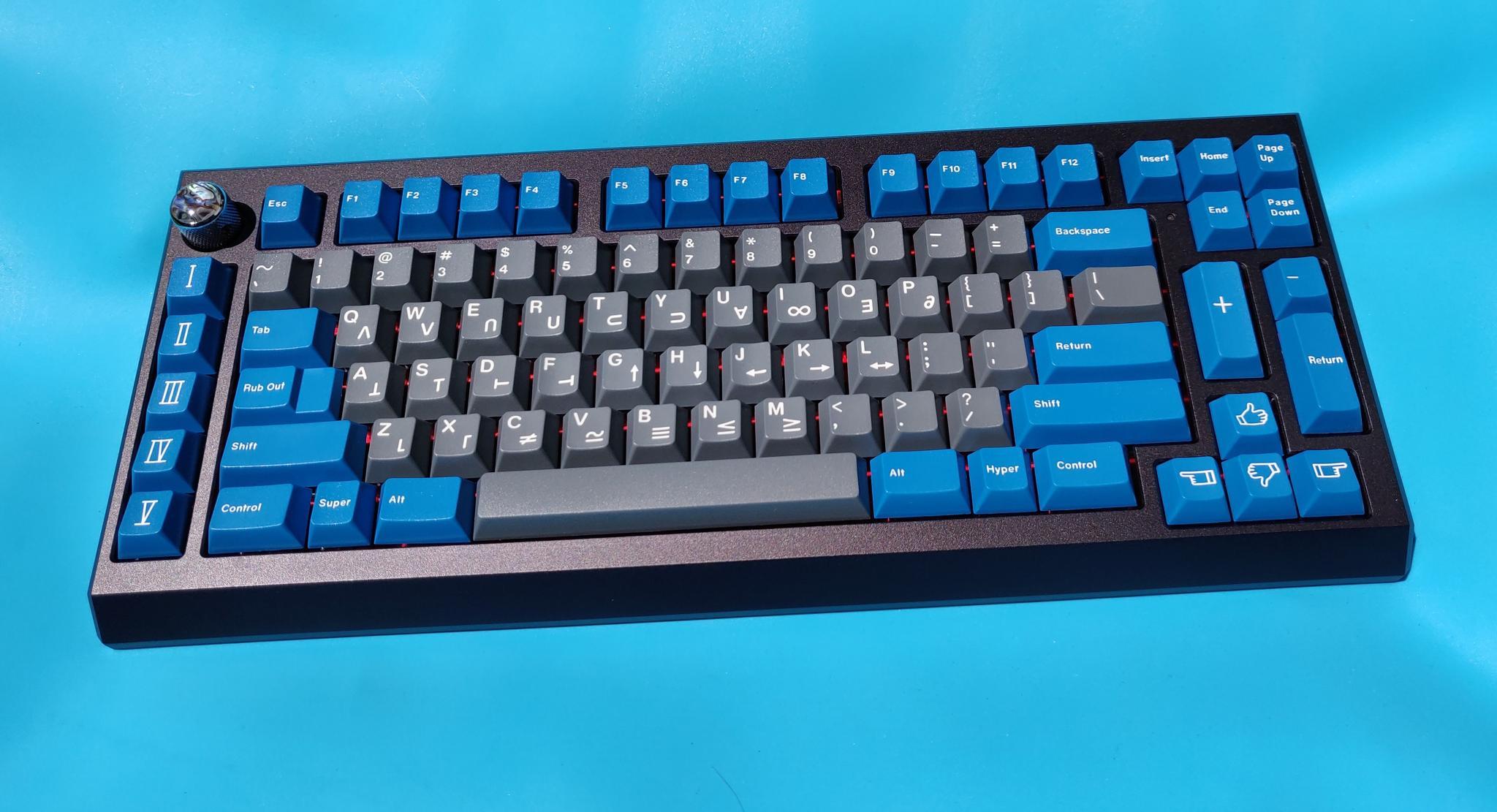 Timber Wolf (GB) - Keyboard group buy cover image featuring Timber Wolf, custom keyboard, group buy, TBR-Prime, TBR-A, TBR-B, layouts, anodized aluminum, USB-C, rotary encoders, color options, open-source, PCB, typing angle