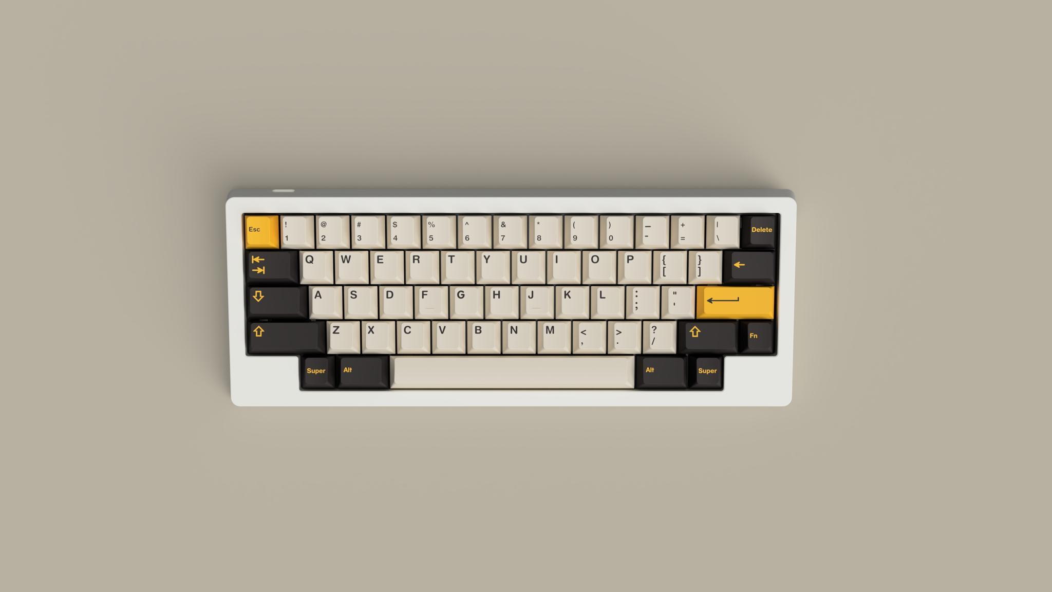 GMK Gold Rush (IC) - Keycap interest check cover image featuring GMK Gold Rush, Project Keyboard, gold plated keys, custom keycap set, RAL colors, novelty keys, interest check