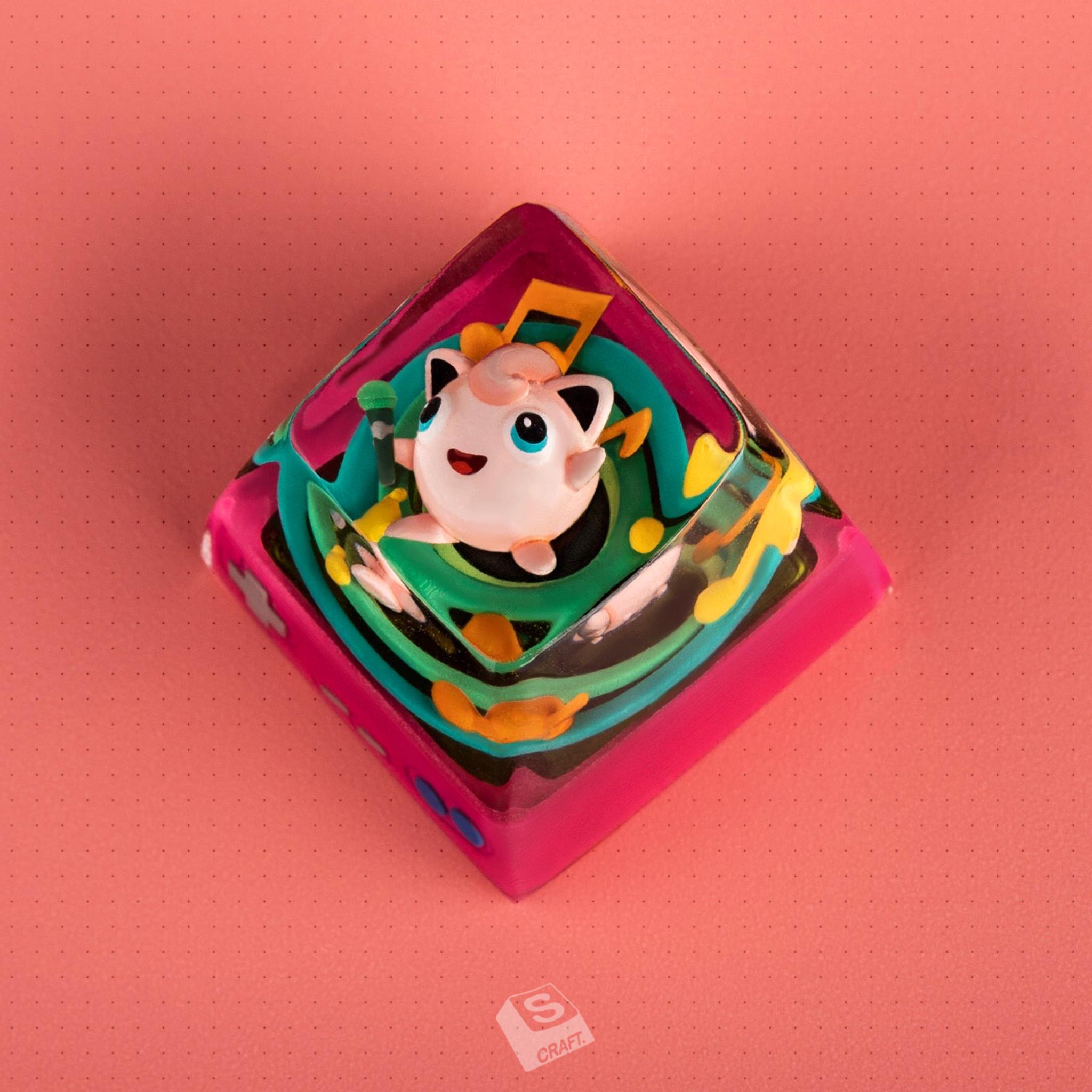 Artisan Keycap Pokémon (IC) - Keycap interest check cover image featuring artisan keycap, Pokémon, S-Craft Studio, Group Buy, resin cast, handmade, mx switches, SA Profile, backlit, Pikachu, Snorlax, Magikarp, Jigglypuff