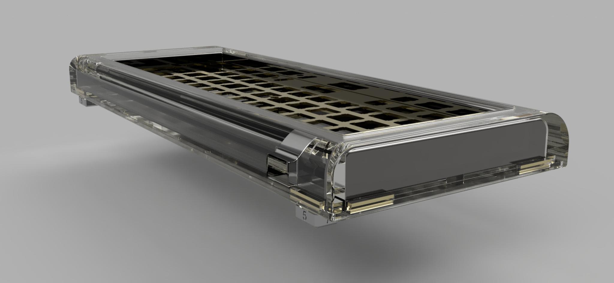 Canon60 (IC) - Keyboard interest check cover image featuring Canon60, keyboard, group buy, acrylic, metal casing, floating design, neodymium magnets, prototypes, PCB, brass, typing test