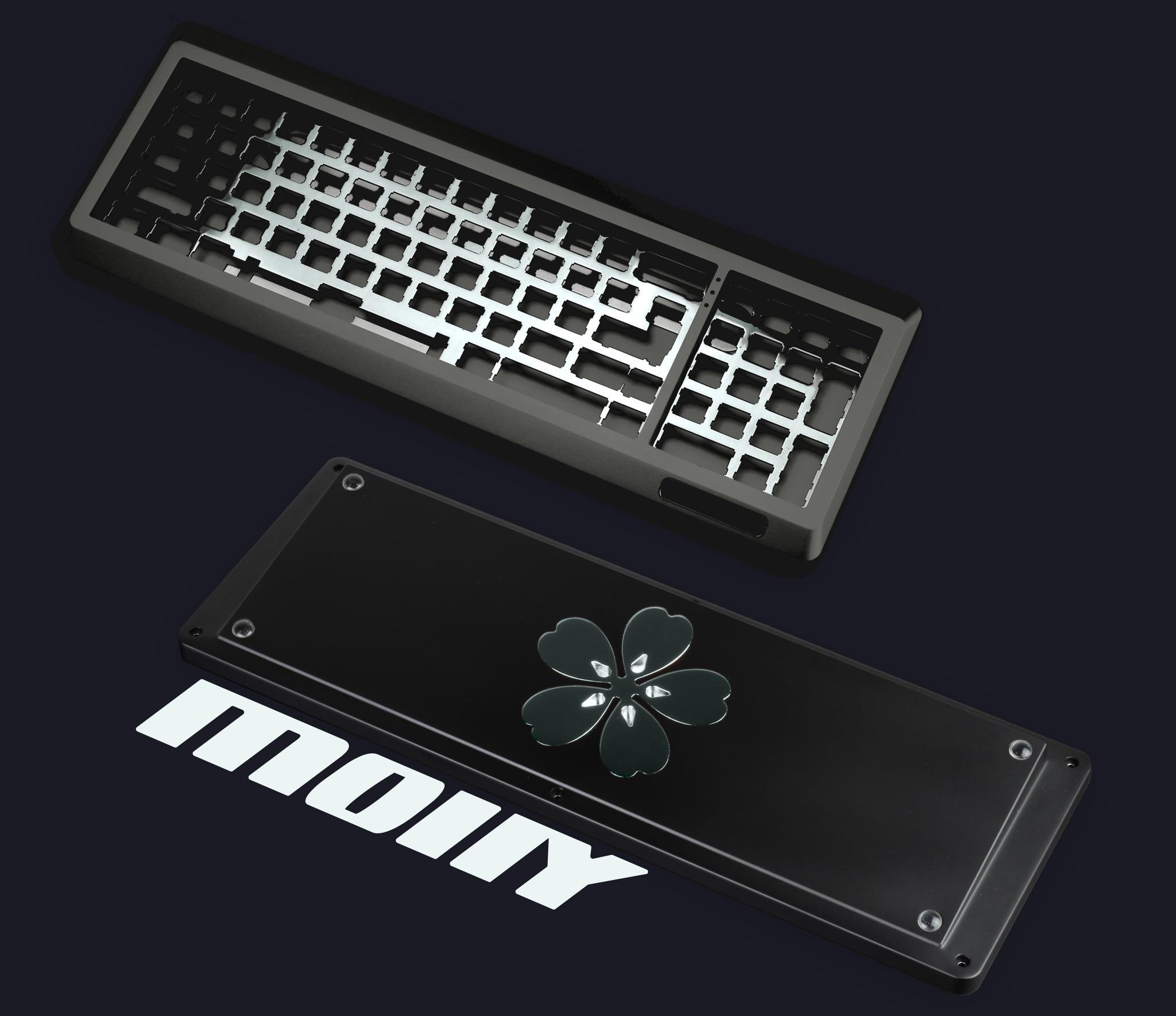 M0llY - Keyboard group buy cover image featuring M0llY, TheKeyCompany, USB-C hub, Apple M0110A replica, mechanical keyboard, QMK firmware, Alps compatibility, MX compatibility, aircraft grade aluminum, customizable keyboard, high-speed data transfer