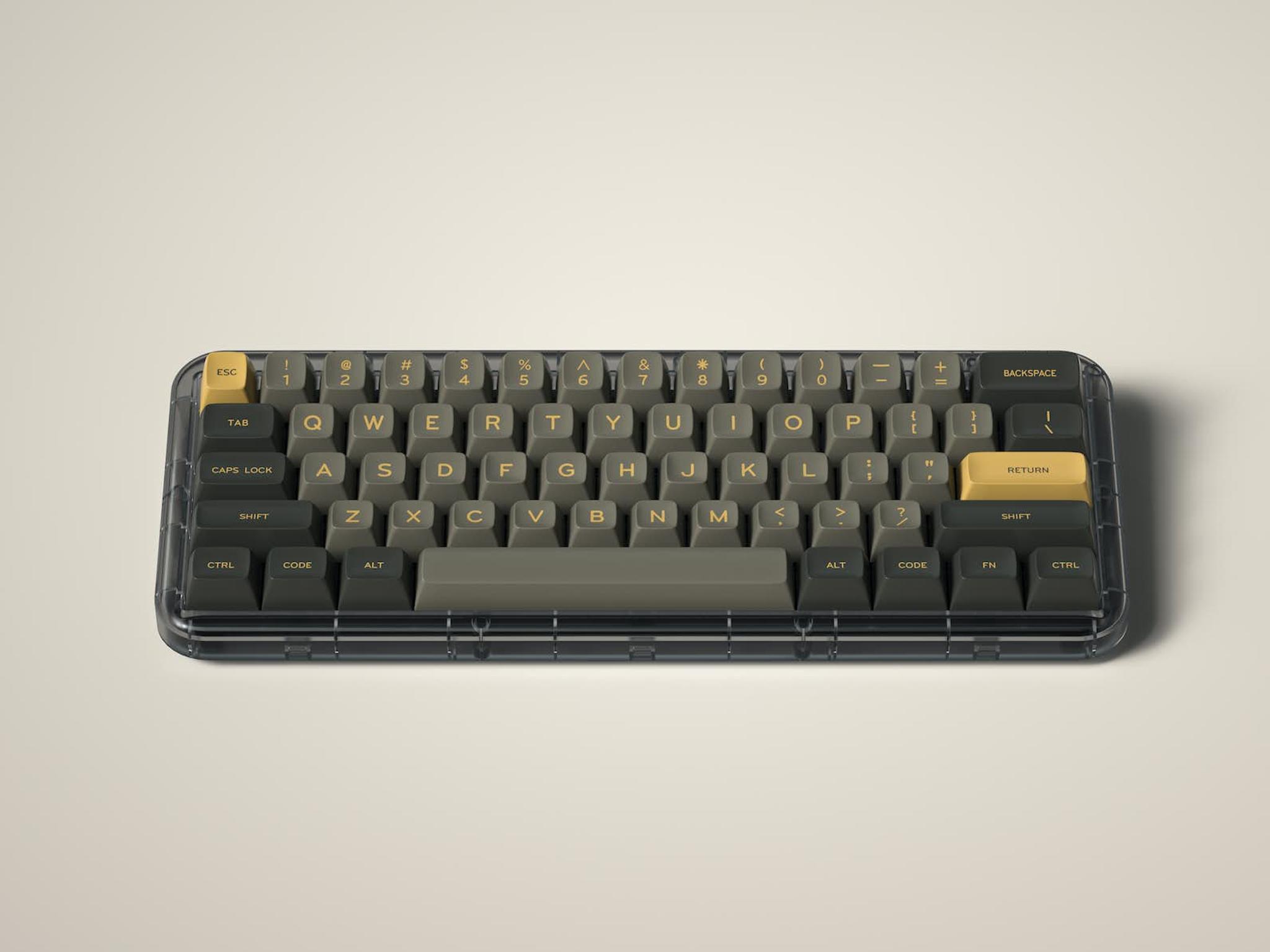 Mojo60 Ember Bluetooth Wireless Keyboard (IC) - Keyboard interest check cover image featuring Mojo60, Ember, Bluetooth, wireless, keyboard, GB, MelGeek, Polycarbonate, GH60 PCB, QMK firmware, USB-C, MG profile, ABS keycaps