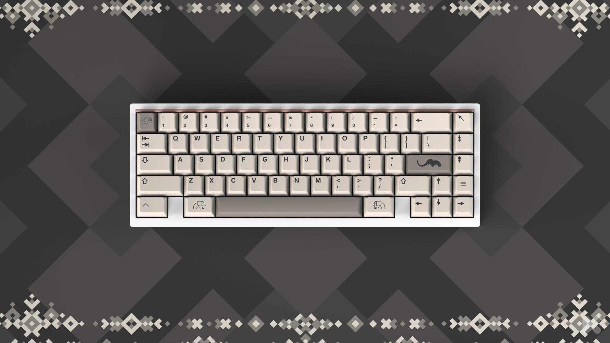 EPBT Ivory (IC) - Keycap interest check cover image featuring EPBT Ivory, non-profit, Save The Elephants, charity, keycap set, Kono, DeskHero, MyKeyboard, Daily Clack, KBDFans, group buy, donation