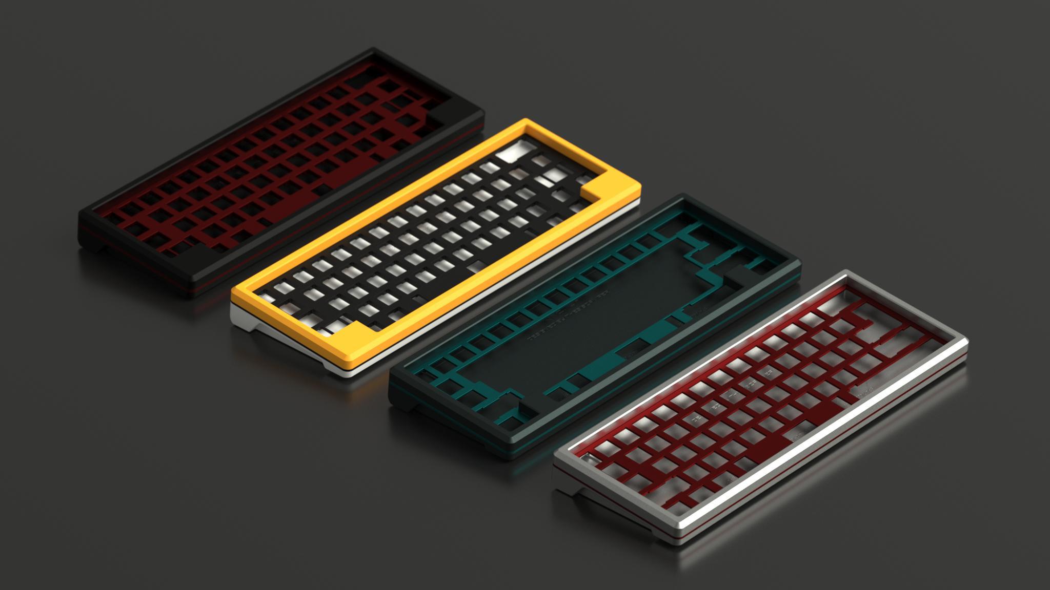 KN2.10² - Keyboard group buy cover image featuring KN2.10², THESISCAMPER, aluminum case, brass weight, sandwich mounting, fixed layout PCB, type C connector, QMK, geekhack, group buy, keyboard kit