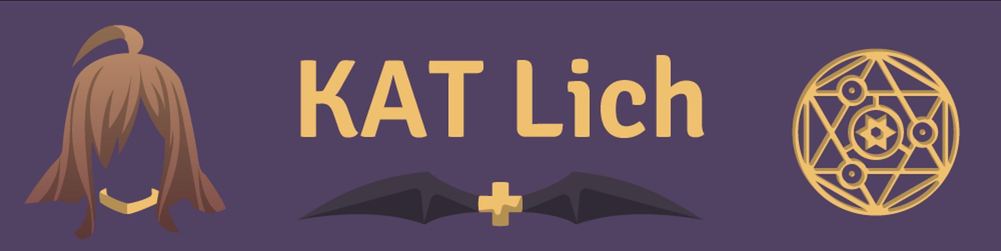 KAT Lich (IC) - Keycap interest check cover image featuring KAT Lich, Konosuba, PBT surface, reverse dye sub, keycap set, international kits, ANSI, ISO, HHKB, Ergo boards, accent arrows, vendors, GeekHack, Pantones, RALs